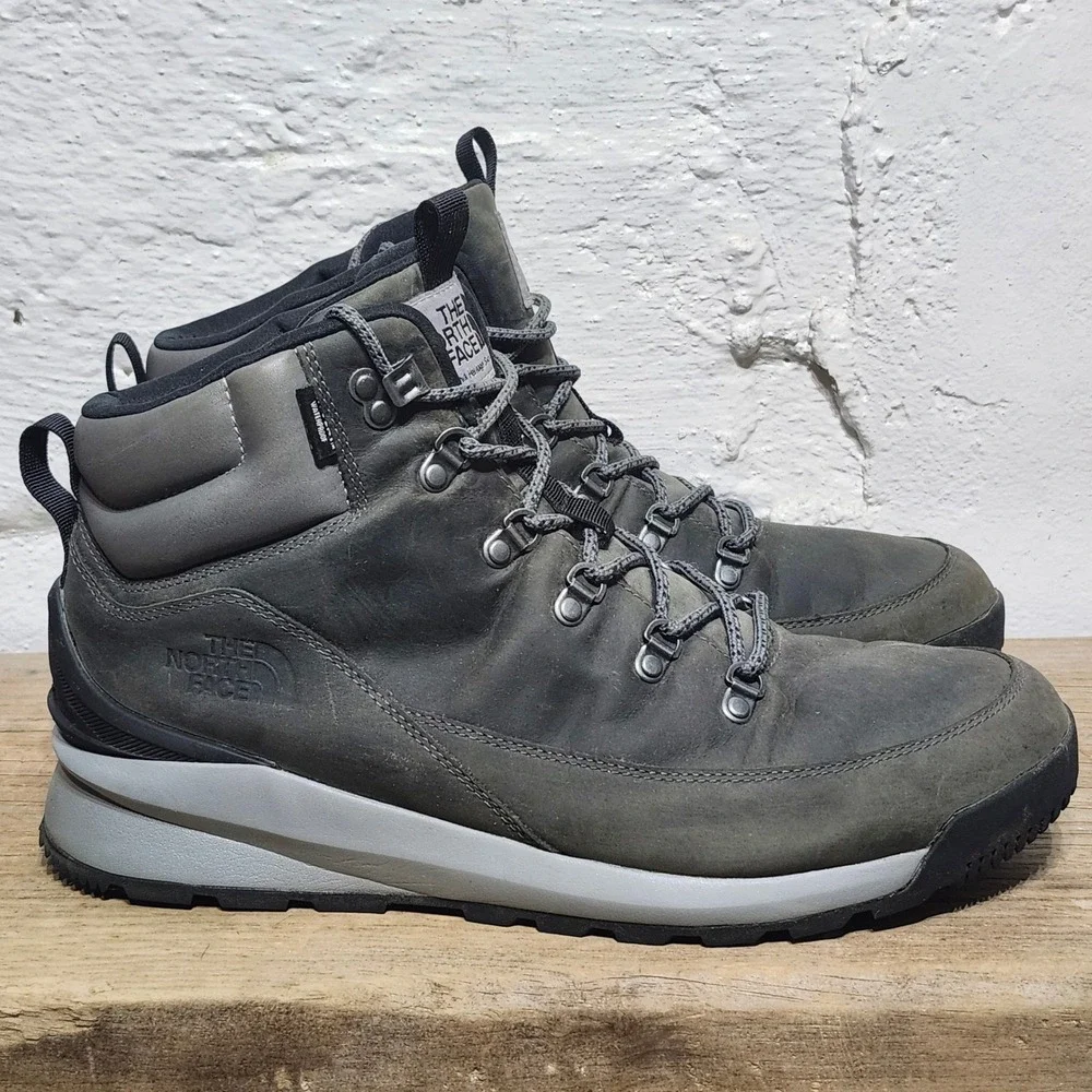 The North Face Berkeley‎ Leather Hiking Ankle Boots Mens US 12 Gray Waterproof